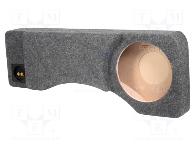 Car loudspeaker enclosure; MDF; gray melange; textil; 15l; 250mm