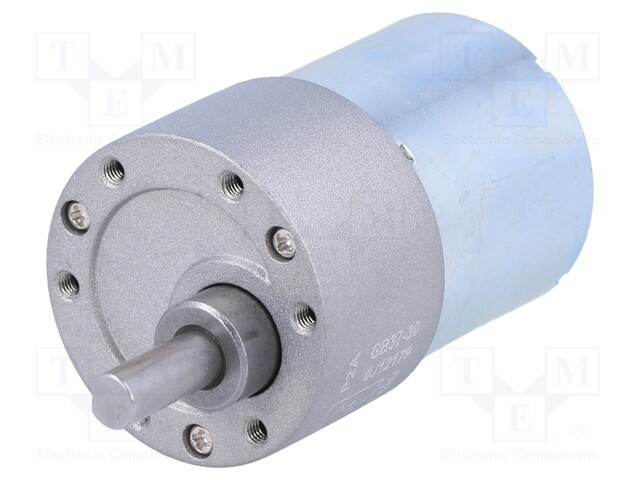 Motor: DC; with gearbox; 6÷12VDC; 5.5A; Shaft: D spring; 330rpm