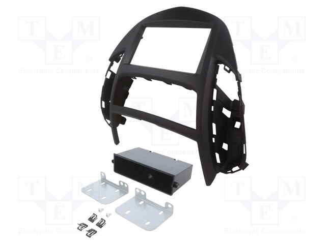 Radio mounting frame; Chevrolet; 2 DIN; black