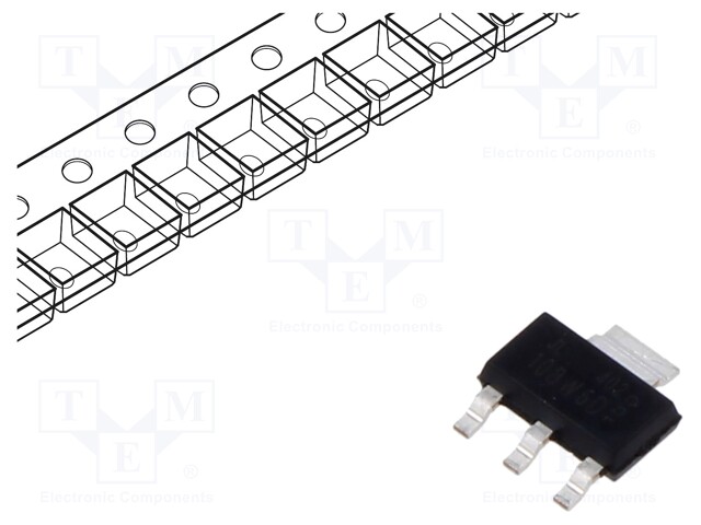 Thyristor: AC switch; 600V; Ifmax: 0.8A; Igt: 5mA; SOT223; SMD