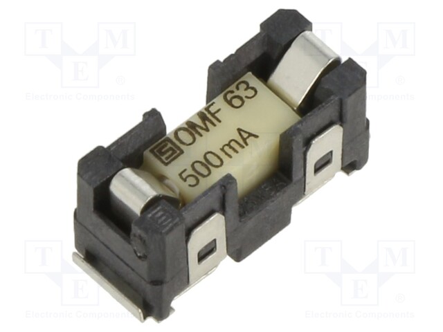 Fuse holder; cylindrical fuses; Mounting: SMT; -40÷85°C; 500mA