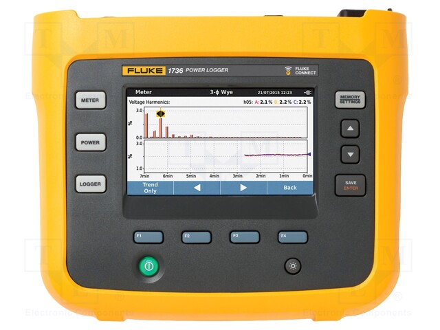 Three-phase power logger; Interface: USB A,WiFi; 198x167x90mm