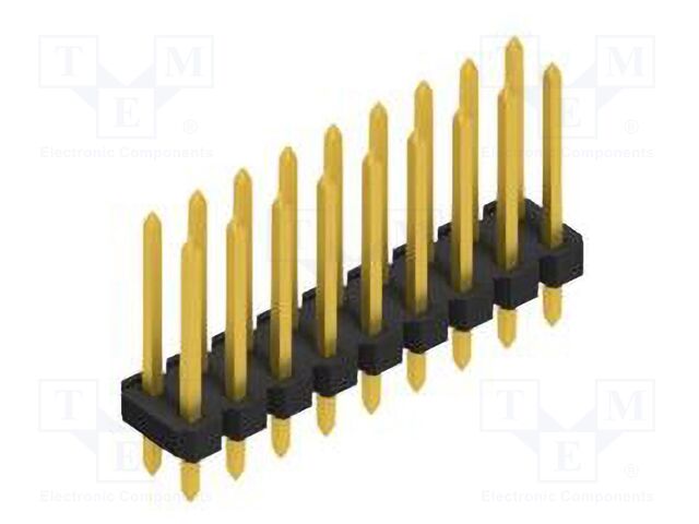 Connector: pin strips; pin header; male; PIN: 18; 2.54mm; THT; 2x9
