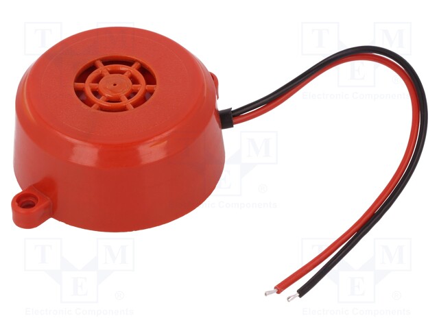 Sound transducer: piezo alarm; 12÷24VDC; Sound level: 100dB