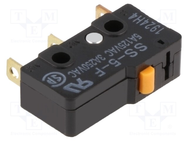 Microswitch SNAP ACTION; without lever; SPDT; 5A/125VAC; ON-(ON)