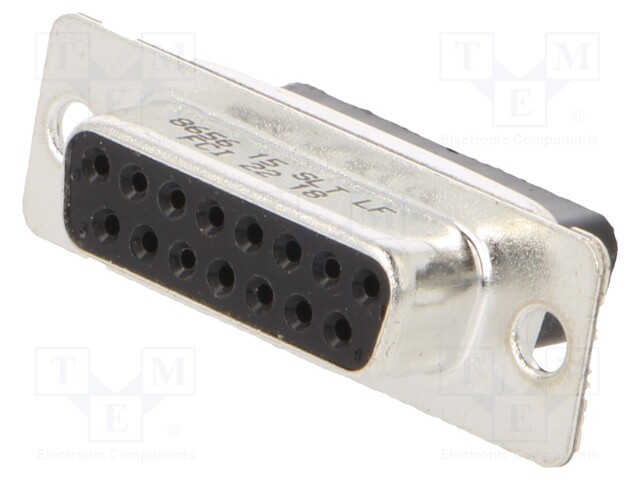 D Sub Connector Housing, 15 Ways, D Sub, DA, FCI 8656 Series, Receptacle, Steel Body