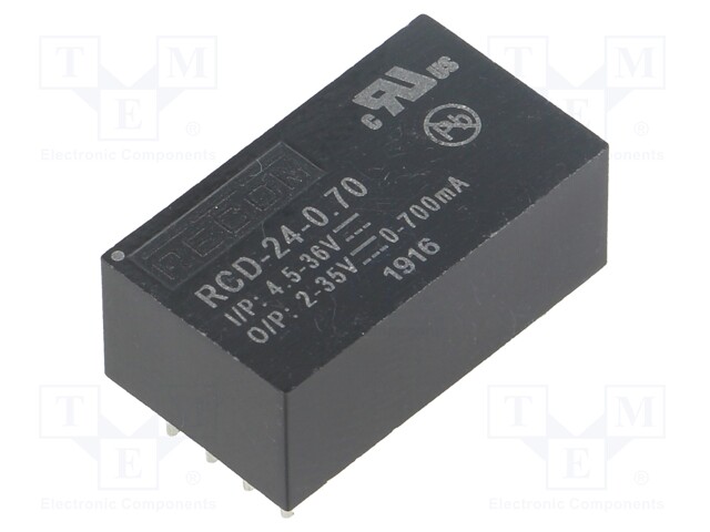 Converter: DC/DC; Uin: 4.5÷36V; Uout: 2÷35VDC; Iout: 700mA; 4.5g