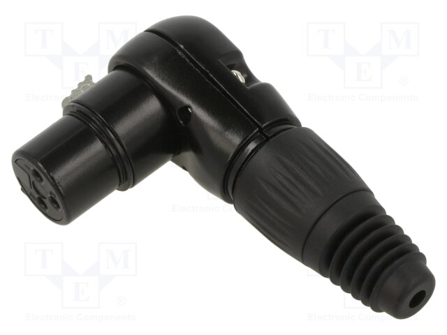 RAMP 3P XLR FEMALE PLUG BLACK