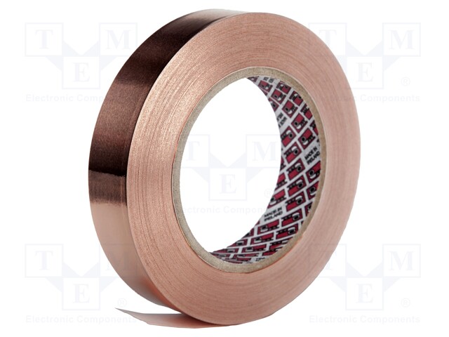 Tape: shielding; W: 19mm; L: 16.5m; Thk: 0.085mm; acrylic,conductive