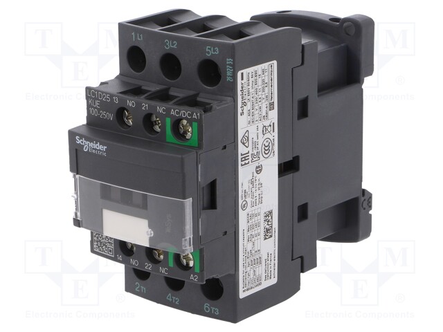 Contactor: 3-pole; NO x3; Auxiliary contacts: NO + NC; 100÷250VAC