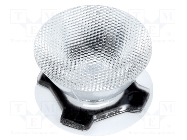 LED lens; round; milky; 30÷34°; Mounting: adhesive tape; H: 11.7mm