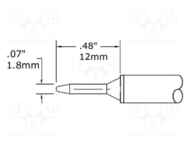 Tip; conical; 1.5mm; 302°C; for soldering station