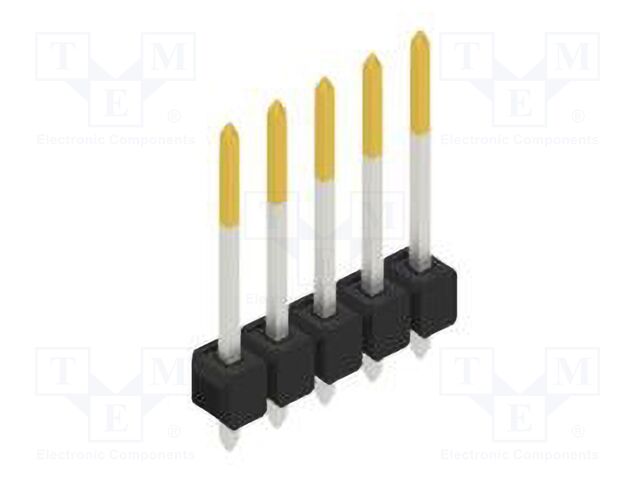 Connector: pin strips; pin header; male; PIN: 5; 2.54mm; THT; 1x5