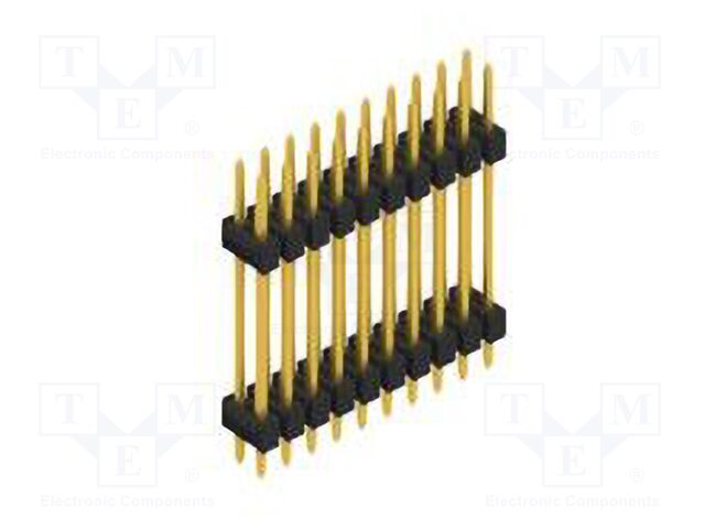 Connector: pin strips; pin header; male; PIN: 20; 2.54mm; THT; 2x10