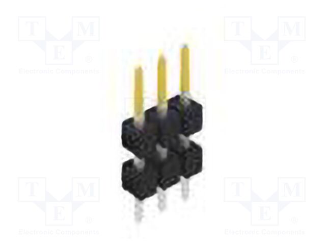 Connector: pin strips; pin header; male; PIN: 3; 2.54mm; THT; 1x3