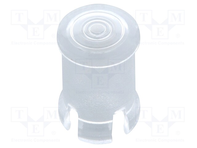 LED lens; round; Mat: polycarbonate; transparent; 5mm; UL94V-2