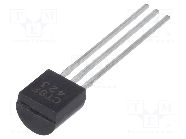 Transistor: PNP; bipolar; 250V; 0.5A; 0.8W; TO92