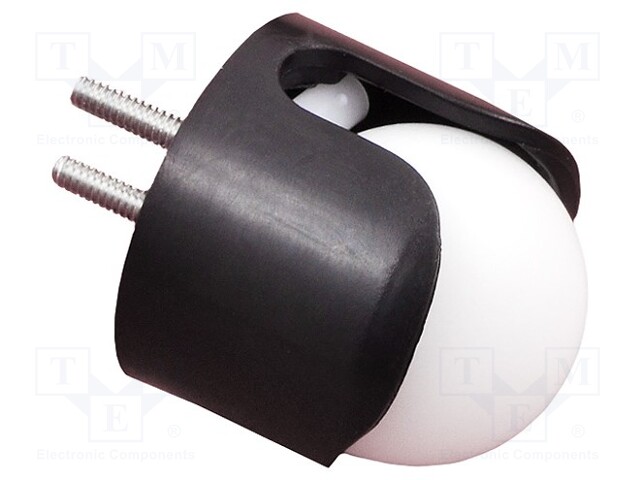 Ball casters; screw; Ø: 19.1mm; Tip mat: plastic; H: 23.1mm