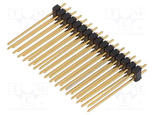 Pin header; male; PIN: 32; straight; 2.54mm; THT; 2x16; gold-plated