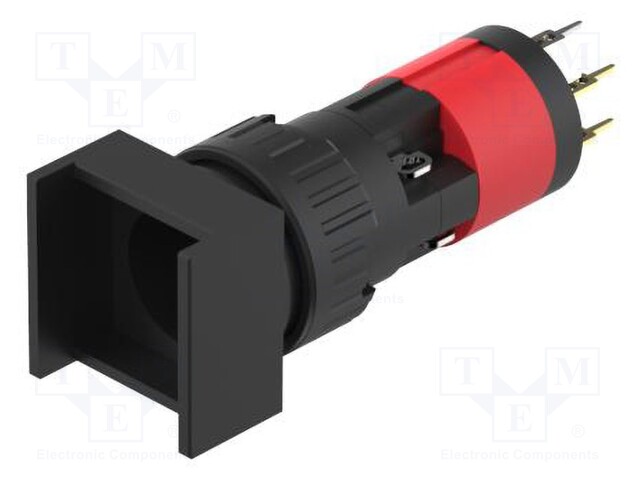 Switch: body; 16mm; Stabl.pos: 2; NC + NO; Pos: 2; Cutout: Ø16.2mm