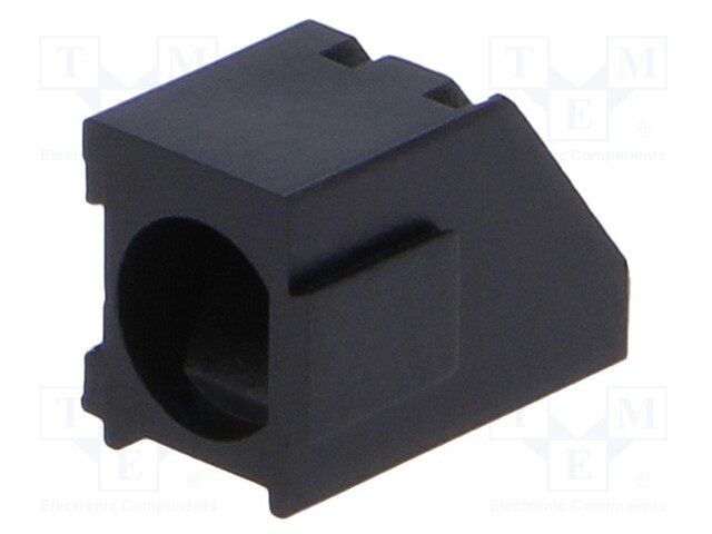 LED housing; 3mm; polyamide; angular; black; No.of diodes: 1