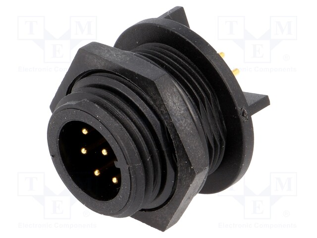 Connector: circular; socket; male; PIN: 8; w/o contacts; IP68; 125V