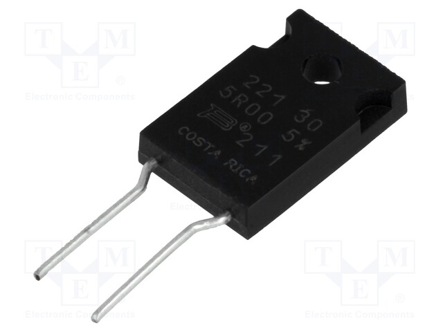 Resistor: thick film; THT; TO220; 5Ω; 30W; ±1%; -55÷150°C