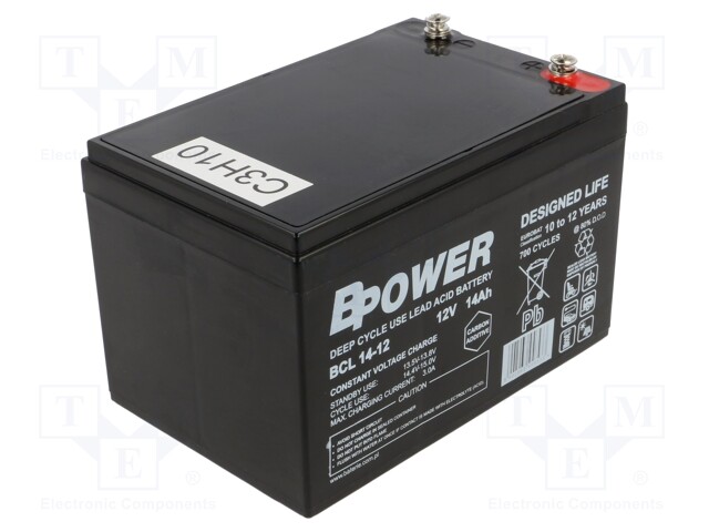 Re-battery: acid-lead; 12V; 28Ah; AGM; maintenance-free