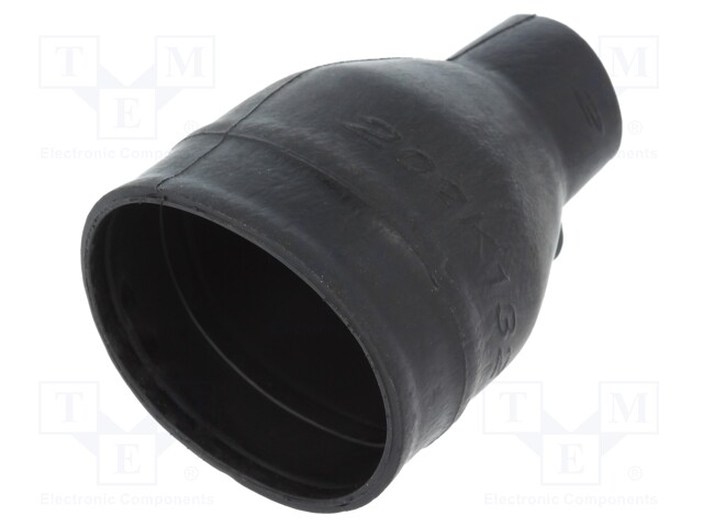 Heat shrink boot; glueless,straight; L: 55mm; black; elastomer