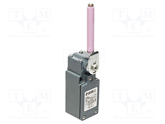 Limit switch; porcelain roller Ø9x57mm R 80mm; NO + NC; 10A