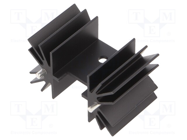 Heatsink: extruded; TO218,TO220,TO247; black; L: 25mm; W: 41.6mm