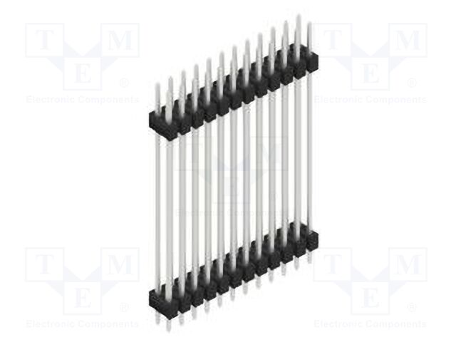 Connector: pin strips; pin header; male; PIN: 24; 2.54mm; THT; 2x12