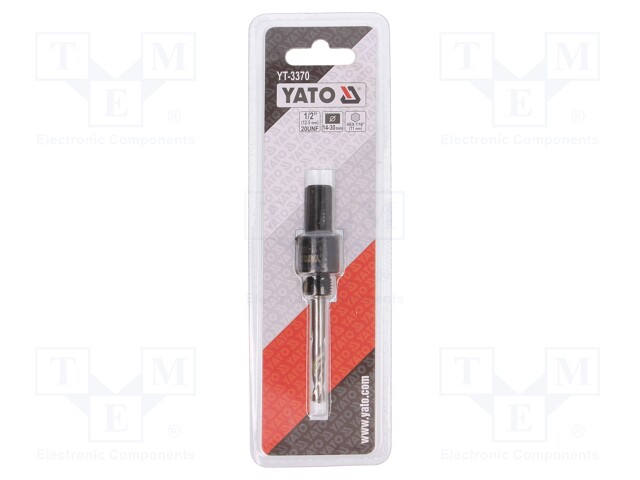 Hole saw adapter; 7/16" (11mm); Thread: 1/2"
