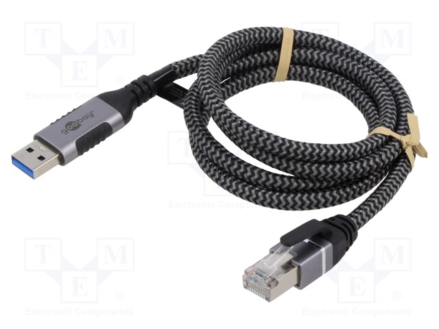 Cable; USB 3.0; RJ45 plug,USB A plug; 3m; 1Gbps; Øcable: 5.6mm