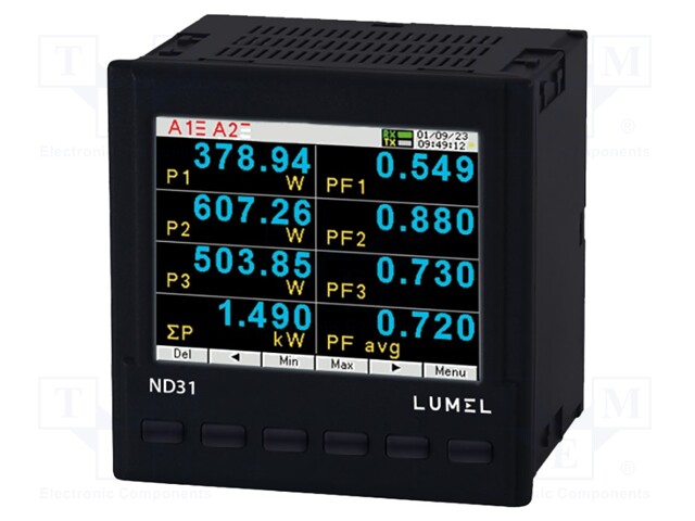 Meter: network parameters; digital,mounting; LCD TFT 3,5"; ND31