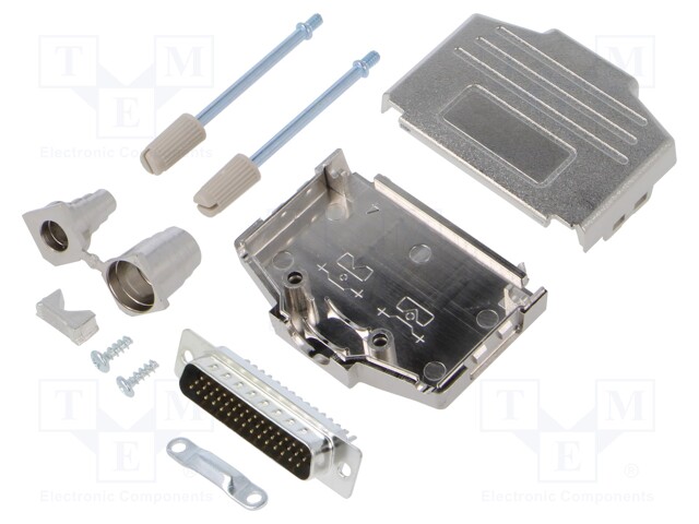 D-Sub HD; PIN: 44; male; shielded,metalized; straight; soldering