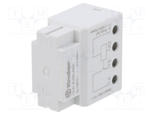 Relay: installation; NO; 230VAC; in mounting box; 12A; -10÷60°C