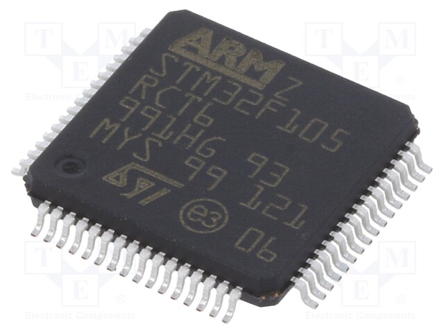 ARM microcontroller; Flash: 256kB; 72MHz; SRAM: 48kB; LQFP64