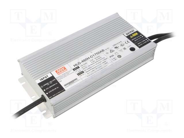 Power supply: switched-mode; LED; 480W; 137÷274VDC; 875÷1750mA