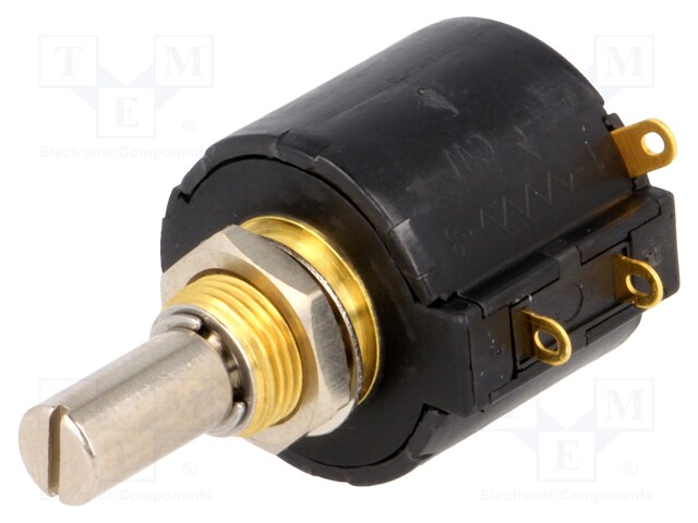 Potentiometer: shaft; multiturn; 1kΩ; 1W; ±3%; 6.35mm; linear; IP40