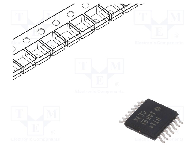 Logic IC, Inverter, Hex, 1 Inputs, 14 Pins, TSSOP, 74HCT14