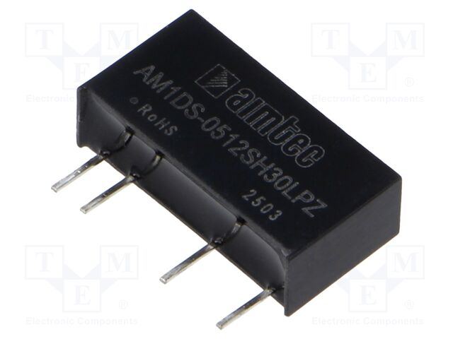 Converter: DC/DC; 1W; Uin: 4.5÷5.5V; Uout: 12VDC; Iout: 84mA; SIP7
