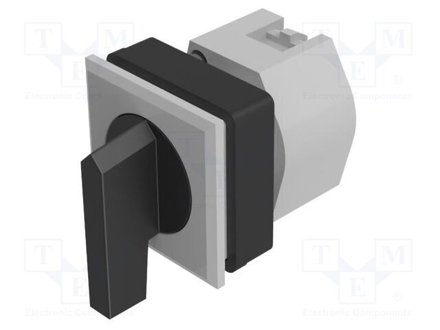 Switch: rotary; 30mm; Stabl.pos: 1; black/silver; none; IP65; Pos: 3