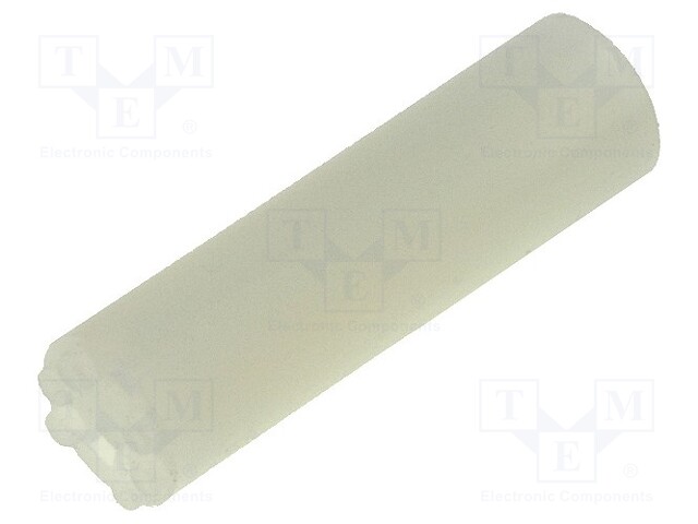 Spacer sleeve; LED; Øout: 5mm; ØLED: 3mm; L: 9.1mm; natural; UL94V-2