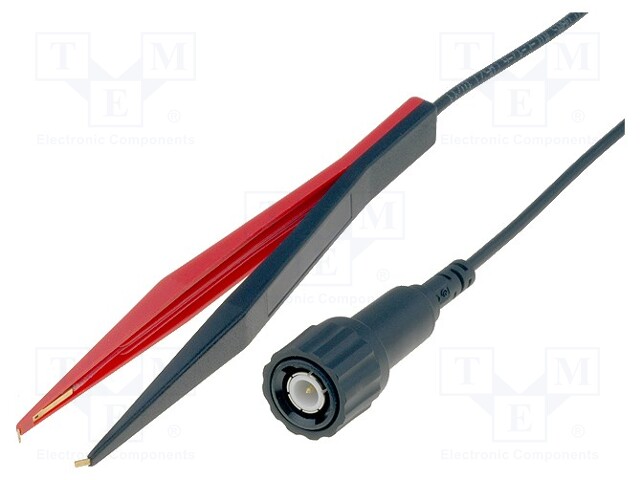 Test tweezers; 1.1m; black,red; 60VDC