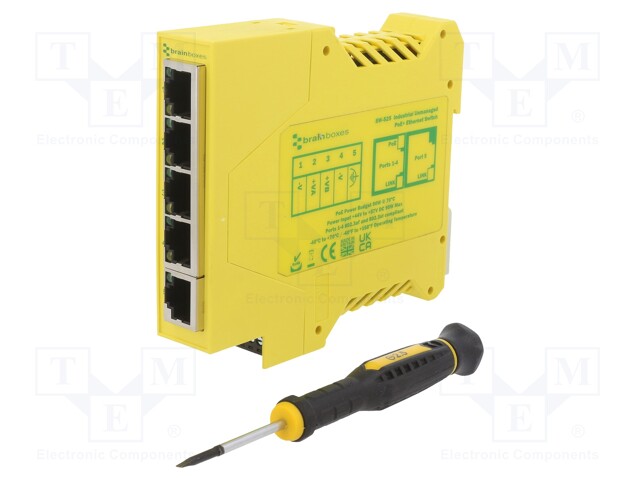Switch PoE Ethernet; unmanaged; Number of ports: 5; 44÷57VDC; DIN