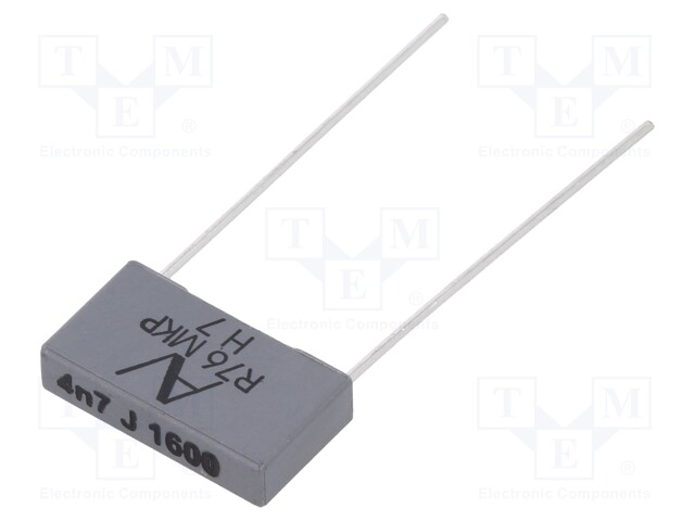 Capacitor: polypropylene; 4.7nF; 15mm; ±5%; 18x4x10mm; -55÷105°C