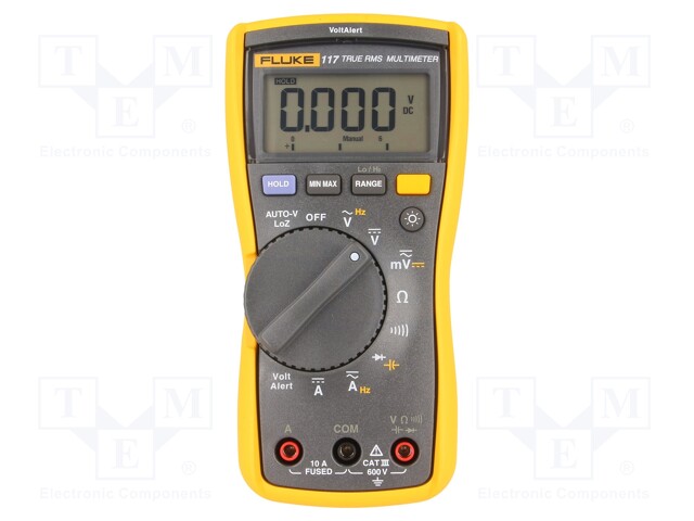 Digital multimeter; LCD 3,75 digit (6000); True RMS AC