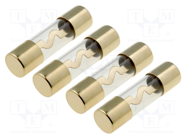 Fuse: fuse; glass; 80A; gold-plated; Pcs: 4; Conductor: gold