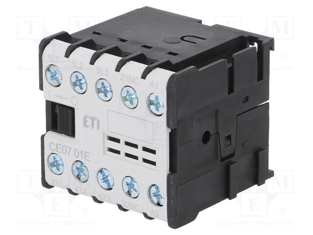 Contactor: 4-pole; NC + NO x3; 230VAC; 7A; DIN,on panel; CE; W: 45mm